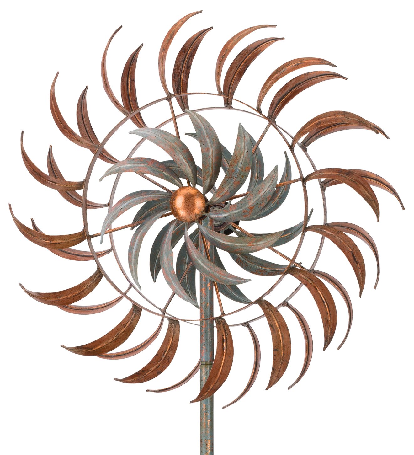 Regal Art & Gift Kinetic 24" Rotating Wind Spinner - Copper Petals & Reviews
